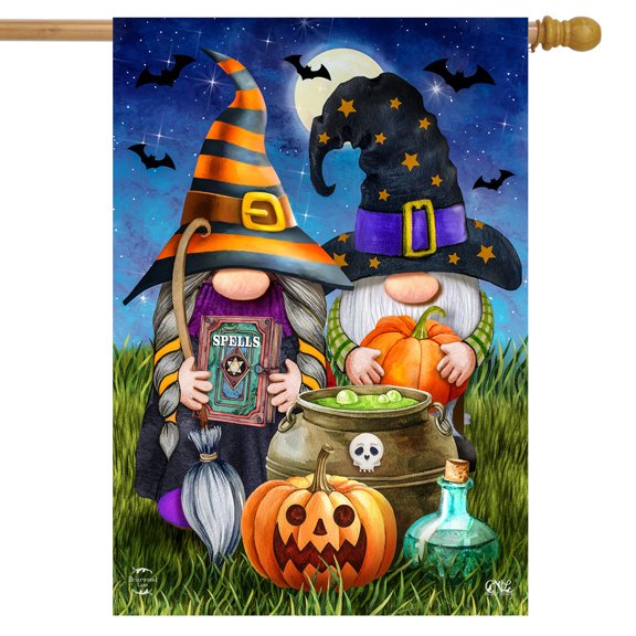 Briarwood Lane Halloween Gnomes Humor House Flag