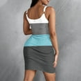 thumbnail image 4 of Robe Mini à Poches Color Block pour Femmes Été Plage Sans Manches Bretelles T-Shirt Décontracté Couverture de Plage 2025, 4 of 6