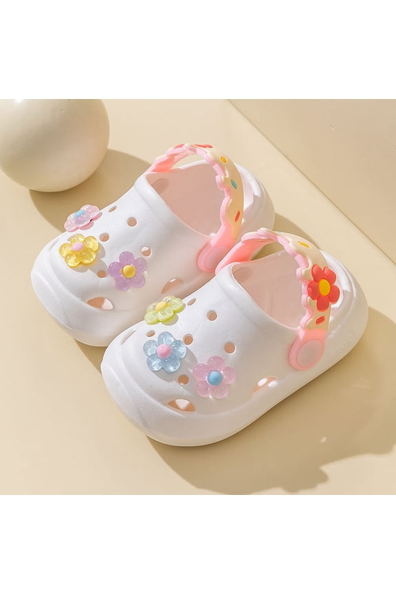 Toddler Kids Garden Clogs Cartoon Boys Girls Slip on Water Shoes Children Beach Pool Slide Sandals Shower Slipper
