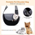 thumbnail image 2 of Carrying Bag for Pet Dog Portable Bags for Pets Company Respiratory Bag Backpack Travel Hiking Camping for Small Pet Small Dog Black, 2 of 5