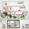 thumbnail image 4 of Designart 'Ancient Pink Lotuses In The Pond II' Traditional Framed Canvas Wall Art Print, 4 of 5