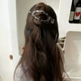 thumbnail image 6 of Set of PC frosted oval hair clip, duckbill clip headband, large size, back of the head, coiled hair, shark clip hair accessory, 6 of 13