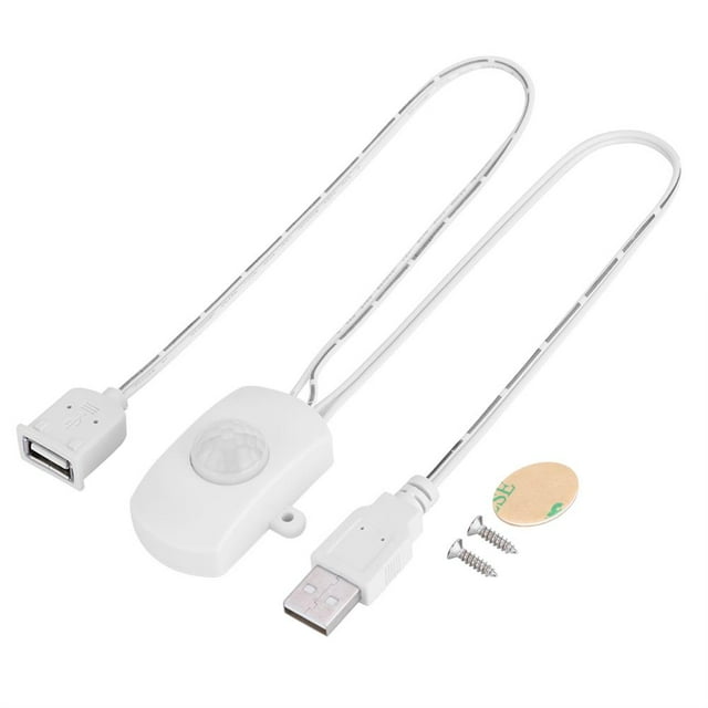 Qiilu 4A C.c. 5-24 V Mini Détecteur de Mouvement Infrarouge PIR Commutateur Automatique Bande DEL Interface USB, Commutateur de Capteur PIR, Commutateur de Capteur Infrarouge Humain