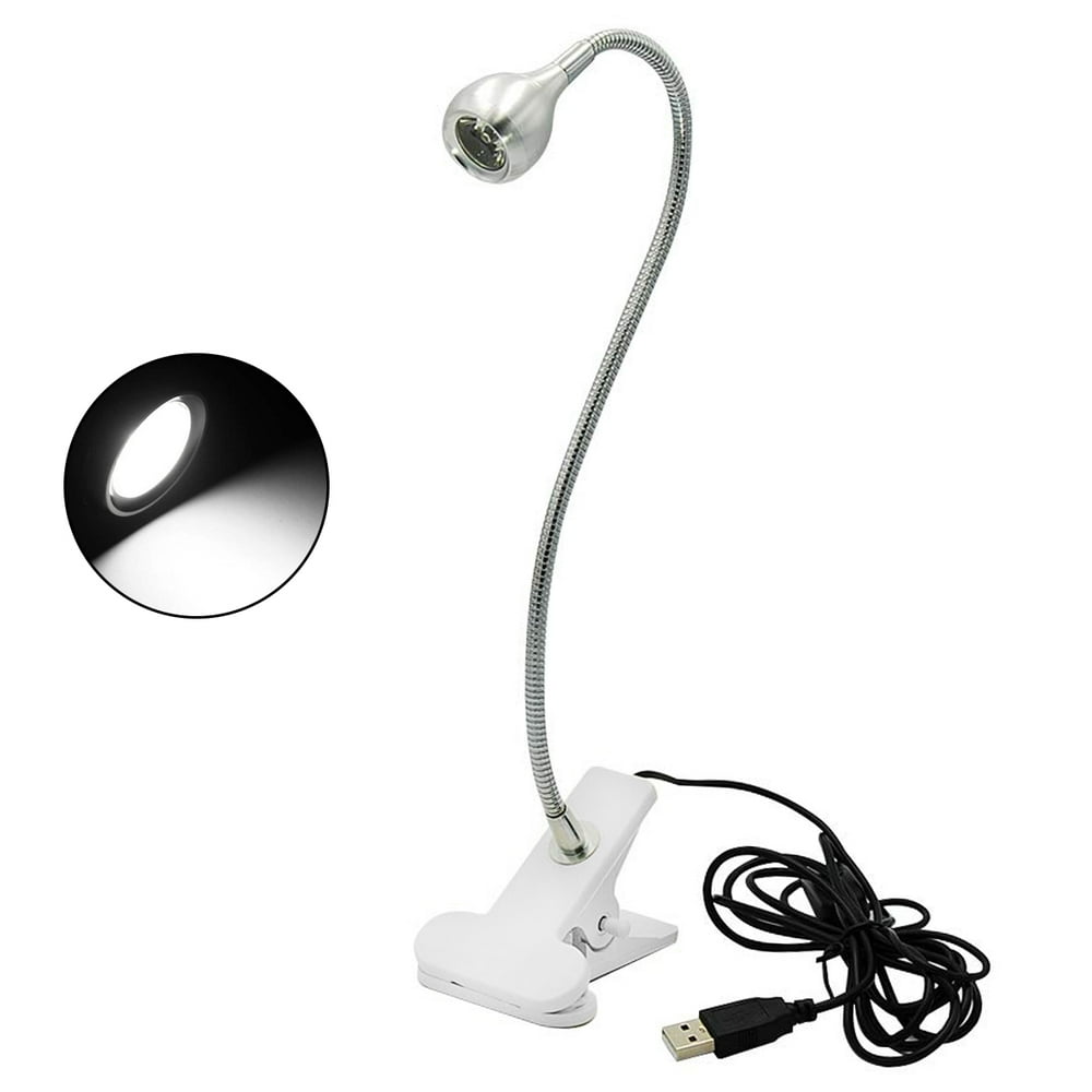 LED Reading Light Flexible Desk Lamp Clipon USB LED Book Light Bed