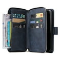 thumbnail image 2 of Allytech Samsung Galaxy S23 Wallet Case with 9 Card Slots & Zipper Pouch for Women Men, Magnetic Closure Kickstand Durable PU Leather Wristlet Strap Folio Flip Luxury Cover - Blue, 2 of 8