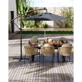 thumbnail image 2 of Parasol Déporté de 10 Pi pour Patio avec Base en Croix – Rotation à 360°, Inclinaison Infinie, Auvent Résistant à la Décoloration, Grand Ombrage Extérieur pour Terrasse, Piscine, Jardin, Cour Arrière – Gris, 2 of 7