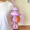 thumbnail image 2 of Taza gigante de paja para celebridades de Internet, taza de té de flores de gran capacidad para verano, taza de hielo portátil de alto valor, taza de agua de plástico portátil, 2 of 2