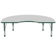thumbnail image 3 of ECR4Kids 48in x 72in Kidney Premium Thermo-Fused Adjustable Activity Table Grey/Green/Green - Chunky Leg, 3 of 6