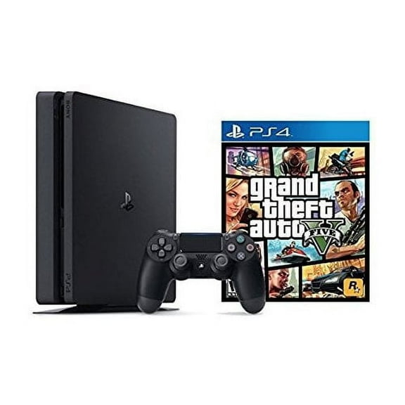 Restored Sony PlayStation 4 Slim 1TB Console Grand Theft Auto V Bundle (Refurbished)