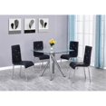 thumbnail image 2 of Best Master Contemporary 5-Piece Dinette Set With Faux Leather Chair in Black, 2 of 3