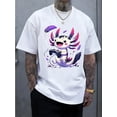 thumbnail image 1 of Men's Casual Graphic T-Shirt with Cute Axolotl Gaming Design – Black Short Sleeve Crewneck, Soft Cotton Blend, Perfect for Summer Vacations and Casual Attire, Vacation Clothing | Whimsical Design | A, 1 of 6