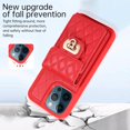 thumbnail image 6 of Phone Case for iPhone 12 Pro Max 6.7 Wallet Cover with Credit Card Holder Shoulder Crossbody Strap Long Lanyard Leather Cell Accessories iPhone12promax 5G i 12s Plus iPhone12 12pro Promax Women Red, 6 of 15