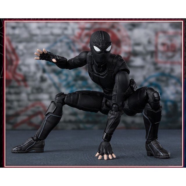 Marvel Spider Man 2 figuras en miniatura de juguete, traje negro, Stealth, Suffolk, Joendocable, móvil, 15 cm zhangyuxiang LED