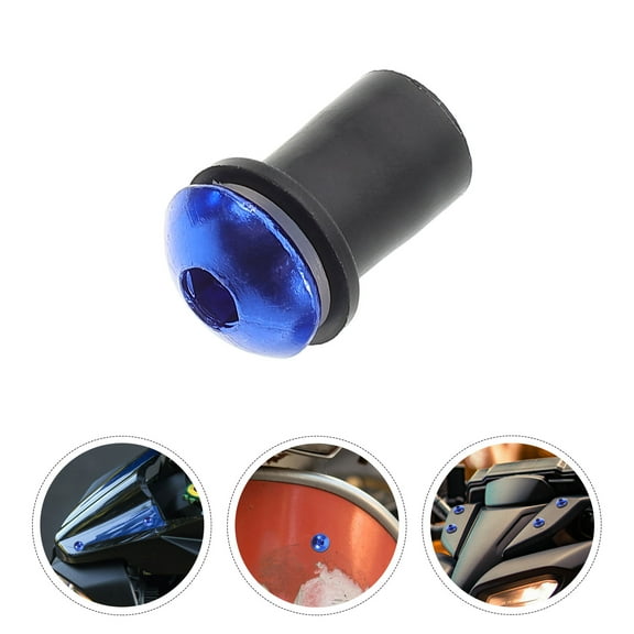 KAKOWELY 10 Screws Moped Screw Fasteners Blue Rubber Aluminum Alloy Motorcycle Windshield Bolt For Motorcycle Owners