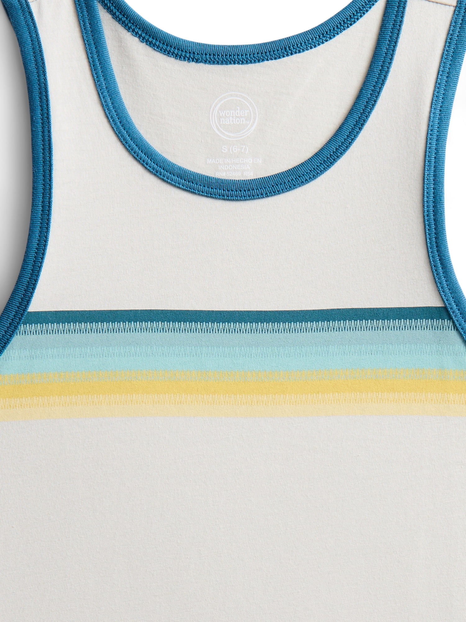 Wonder Nation Boys Chest Stripe Tank Top, Sizes XS-XXL and Husky
