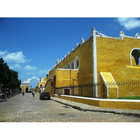 LAMINATED POSTER Mexico Clouds Yucatan Town Buildings Sky Poster Print 24 x