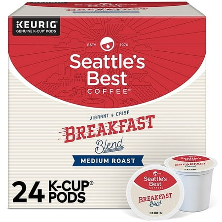 Seattle's Best Coffee Breakfast Blend Keurig K-Cup Pods, Medium Roast, 24 ct