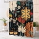 thumbnail image 2 of Cortina de ducha floral bohemia, cortinas de ducha de tela de hojas tropicales para decoración de baño elegante y elegante, abstracto moderno, 72x72, 2 of 5