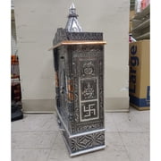 Oxidized Temple for Home Indian Traditional Temple Pooja Mandir Wooden Temple India Handmade Temple Customized Mandir Office Temple Home Decor Temple Decoration Handcrafted Mandir