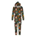 thumbnail image 2 of Odeerbi Christmas Onesie Pajamas for Family Holiday Sleep Jumpsuit Long Sleeve Family Christmas Pajamas Matching Sets Mom Fashion Printed Hooded Jumpsuit Sleepwear PJs Set Green, 2 of 5
