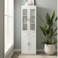 thumbnail image 3 of Crosley Furniture Stanton Traditional Wood Glass Door Pantry in White, 3 of 13