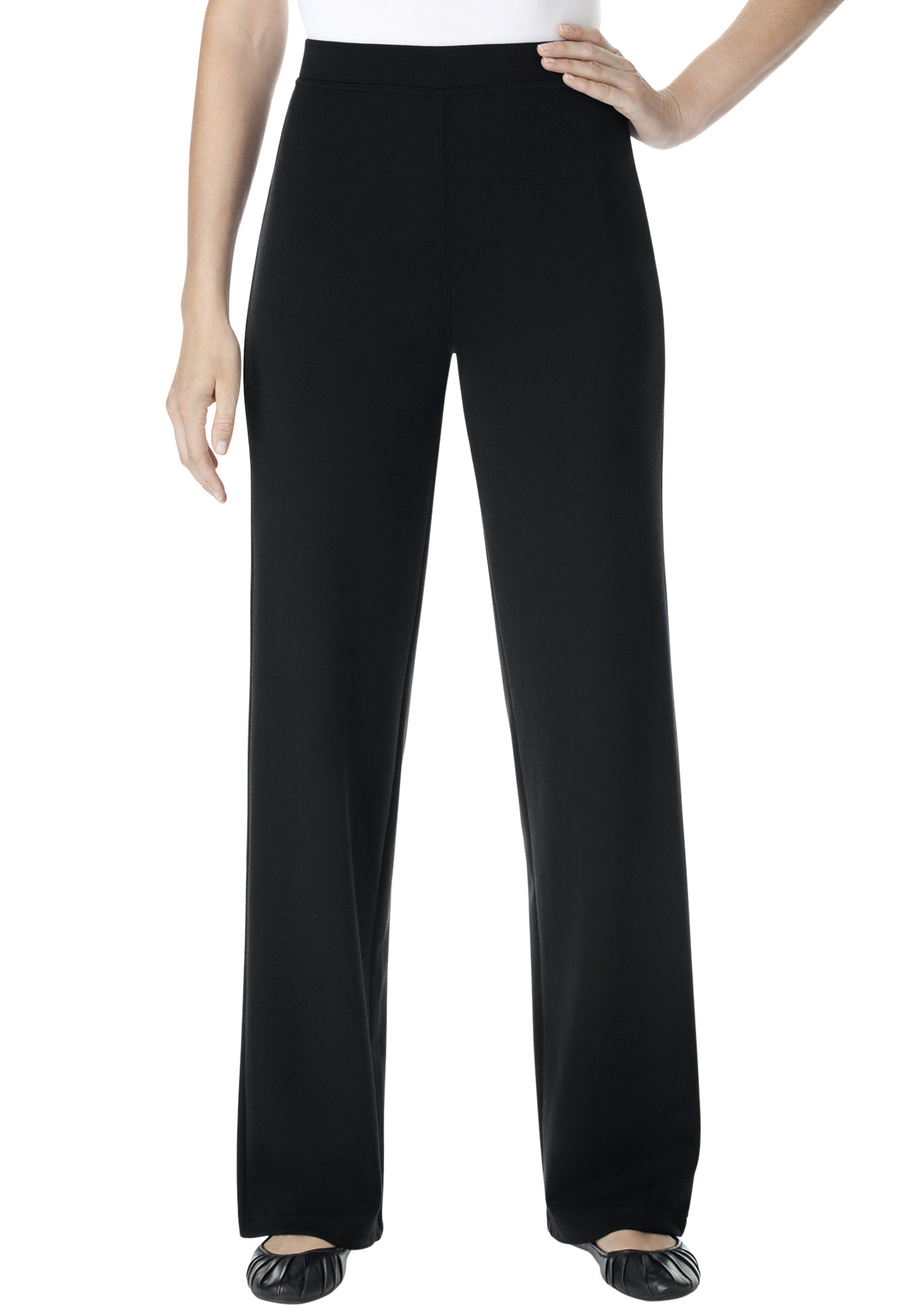 Woman Within Plus Size Wide Leg Ponte 