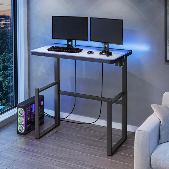 Tresanti Aurora 47” Adjustable Height Desk with LED Lighting
