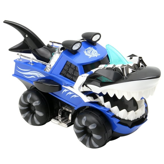 BESTSKY Shark Monster Truck - Oversize Motorized Wheel - Battery Powered Toddler Shark Toy with Roaring Sound,Flashing Light for Boy Toys 3  Years Old