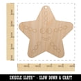 thumbnail image 2 of Starfish Doodle Wood Holiday Christmas Tree Ornament Unfinished DIY Pre-Drilled Craft, 2 of 7