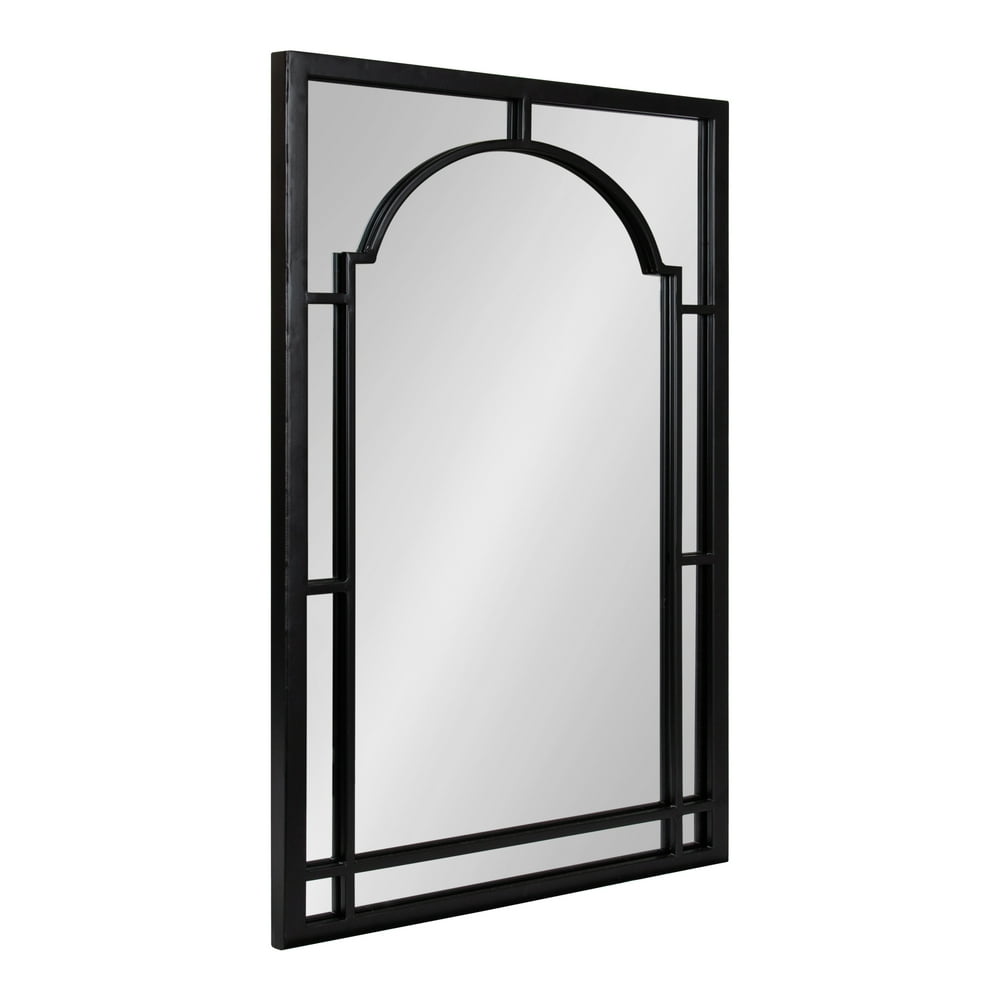 Kate and Laurel Lyla Modern Metal Framed Wall Mirror, 20 x 32, Black