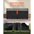 thumbnail image 4 of KFFKFF 8 ft Outdoor Firewood Rack with Waterproof Cover, Durable Metal Log Holder for 1/2 Cord Storage, 660lb Capacity, Powder-Coated Design for Fireplace or Deck, 4 of 9