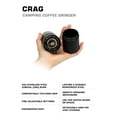 thumbnail image 2 of COLETTI Crag Hand Coffee Grinder — CNC Manual Coffee Grinder — Camping Coffee Grinder, Manual Burr Coffee Grinder, Coffee Hand Grinder – Travel Coffee Grinder for Camping, Hiking & Adventure, 2 of 4
