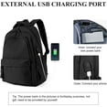 thumbnail image 6 of School Backpack for Women Men,Waterproof Bookbag for College Students Small Cute Backpacks for Fits 15.6Inch Notebook Black, 6 of 8