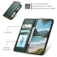 thumbnail image 3 of Dteck Flip Wallet Case for Samsung Galaxy S25 Edge,Leather Magnetic Folio Cover with Card Holder Kickstand Shockproof TPU Full Body Protective Phone Case,Green, 3 of 6