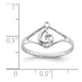 thumbnail image 5 of Diamond2Deal 925 Sterling Silver Rhodium-plated Polished Music Note Ring for Women Size 8, 5 of 7