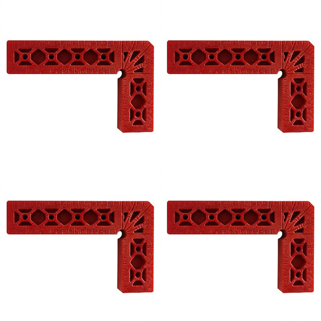 Abrazadera Ángulo Recto Accesorio Posicionamiento Carpintería en Forma L () Rojo