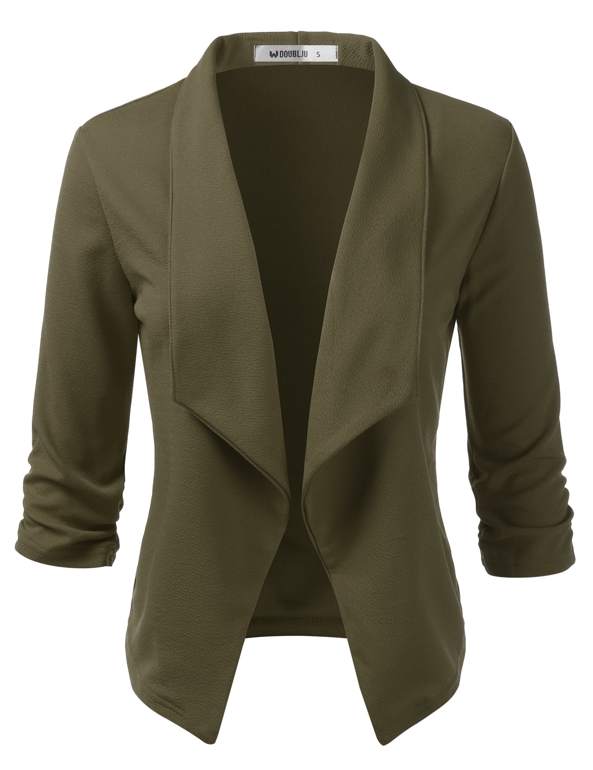 4 Sleeve Open Front Blazer Jacket 