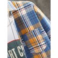 thumbnail image 3 of Zaful Classic Plaid Shirt for Men Pocket Plaid Button Down Shirt Deep Blue XS, 3 of 4