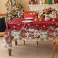 thumbnail image 4 of Romanstile Contemporary 60 x 84 Inch White and Red Snowman, Candy, Snow Polyester Tablecloth, 4 of 8