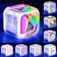 thumbnail image 2 of Reloj despertador pequeño con diseño de unicornio, con luz LED de colores y cambio de color, 2 of 6