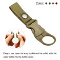 thumbnail image 4 of Botella Colgante Hebilla Clip Agua Botella Portador Anillo Soporte para Mochila Cinturón Exterior Campamento, Senderismo, Negro, Verde, Caqui, Rojo Paquete de 8, 4 of 6