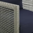 thumbnail image 5 of Modway Aura Modern Rattan & Fabric Outdoor Patio Loveseat in Gray and Navy, 5 of 7