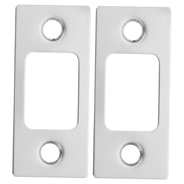Uxcell 2-Pack Stainless Steel Door Strike Plate - 155x35mm For Deadbolt & Latch, Silver