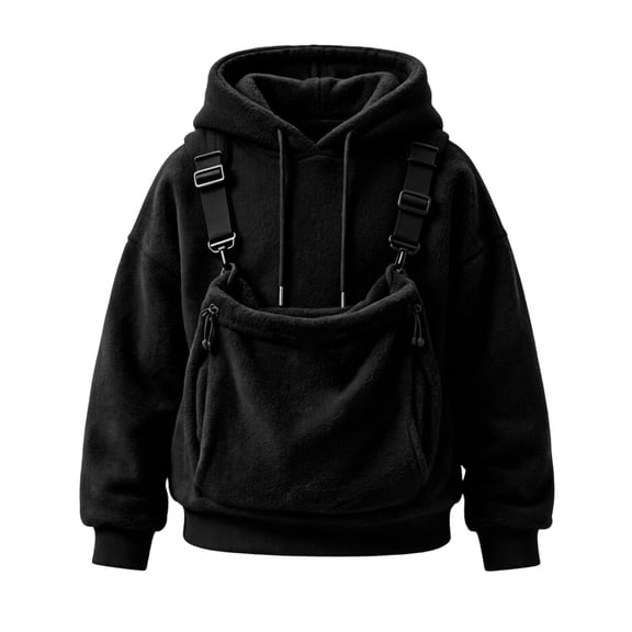 Afdoent Hoodies for Women Cat Dog Pouch Sweatshirts Pet Carrier Pullover Animal Holder Long Sleeve Tops for Everyday Wear Fall Winter Clothes