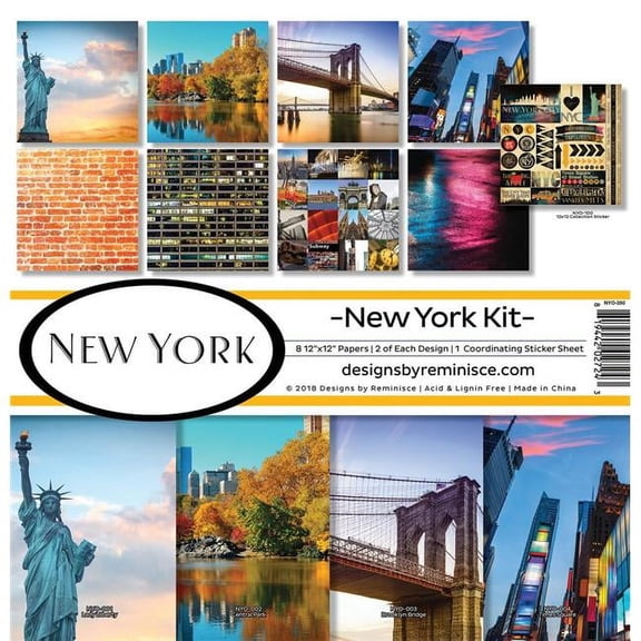 Reminisce Collection Kit 12"X12"-New York