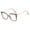 Coffee Beans, variant on New Fashion TR90 Retro Women's Flat Frame Glasses Latest Trendy Square Decorative Eyeglasses