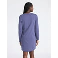 thumbnail image 4 of Joyspun Women’s Cotton-Blend Jersey Sleepshirt with Long Sleeves, Sizes XS-3X, 4 of 5