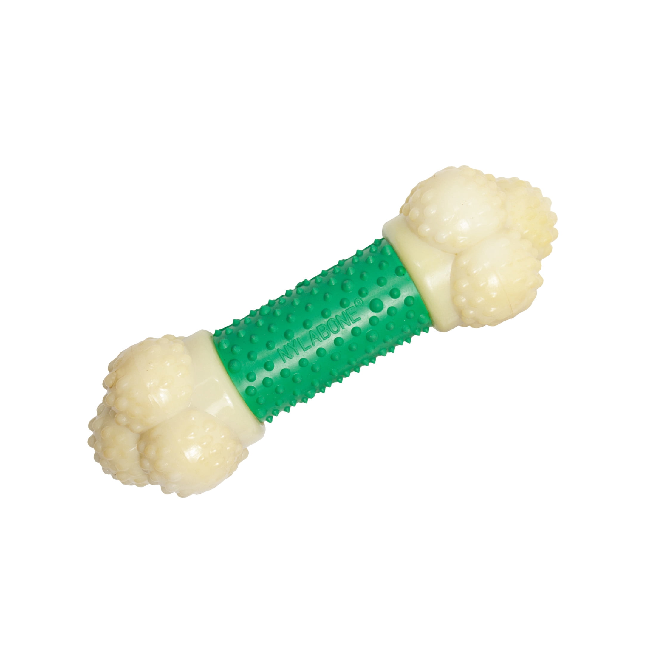 Nylabone Power Chew Double Action Bone Dog Toy, Rubber Dog Chew Toy, Bacon Flavor, Medium, 1 Count