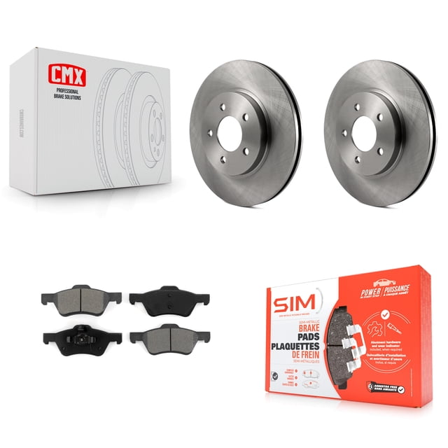 Transit Auto Front Disc Brake Rotors and Semi-Metallic Pads Kit for Car Ford Escape Mazda Tribute Mercury Mariner K8S-100136