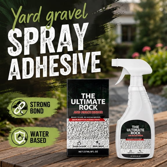 Spray-On Rock & Mulch Binder, Heavy-Duty Landscape Gravel Fixer, Ultimate Landscape Stabilizer, Mulch & Rock Glue for Landscape, for Rocks, Gravel, Bark & Mulch